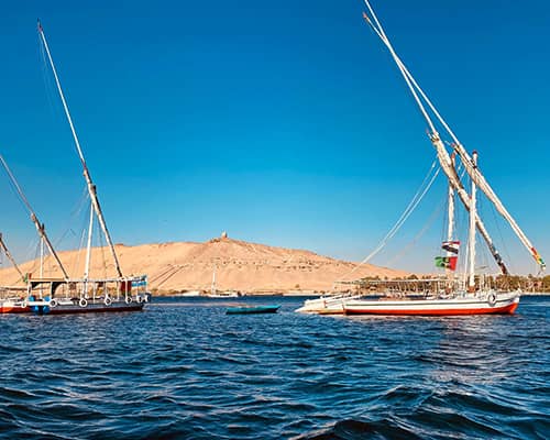 Boats at Sea in Egypt